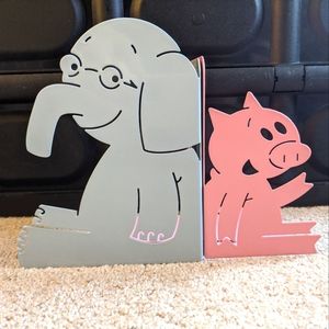 Mo Williams Gerald Elephant & Piggie Metal Bookends Book Characters Set Opened